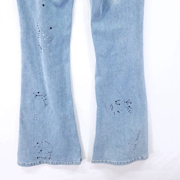 I.AM.GIA Low Rise Flared Jeans XS Rhinestone Detail Y2K Inspired - Picture 12 of 13